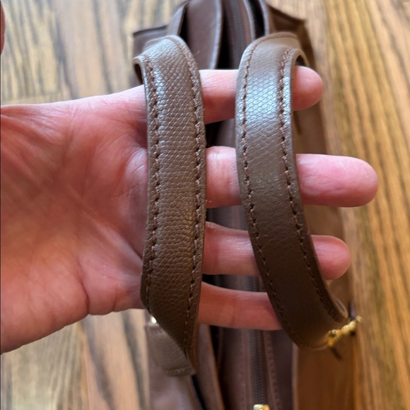 Etienne Aigner chocolate brown leather  with gold small purse - Picture 12 of 12